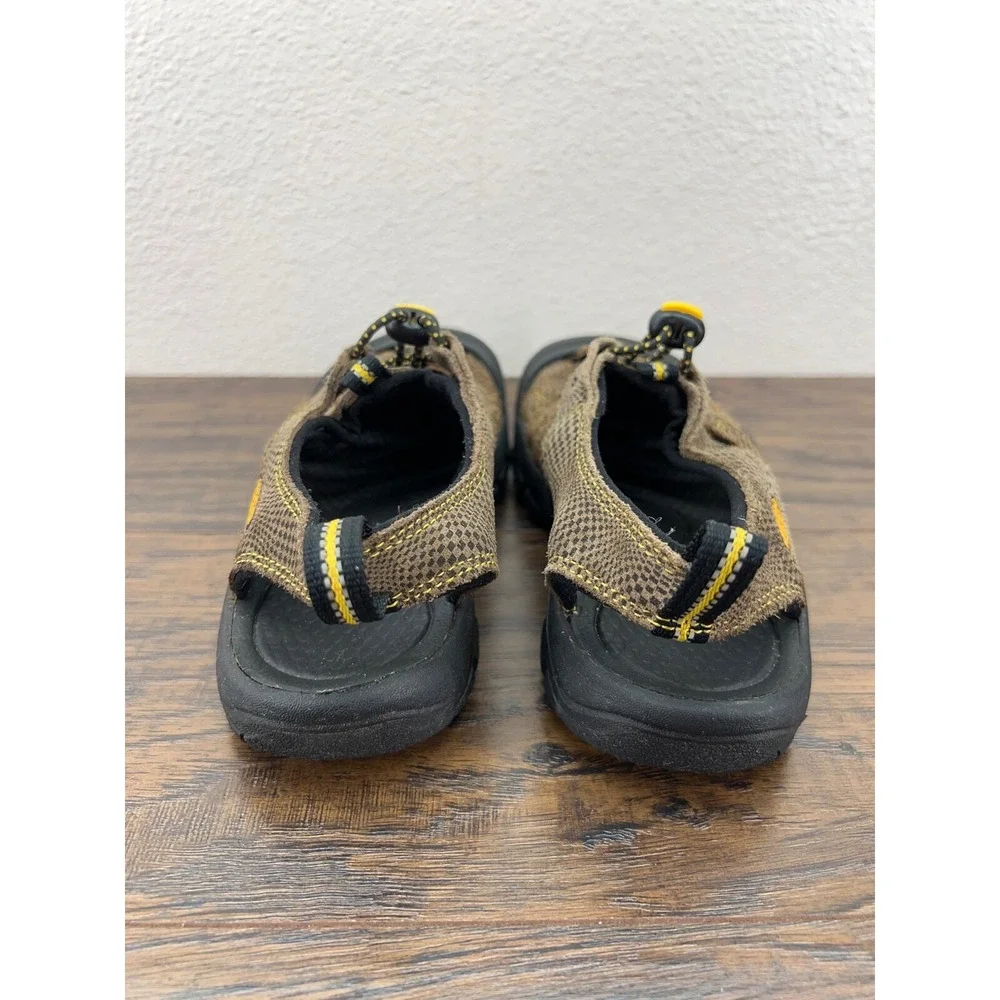 Keen Kids Boys Shoes Size 3 Brown Leather Geometric Waterproof Outdoor Sport